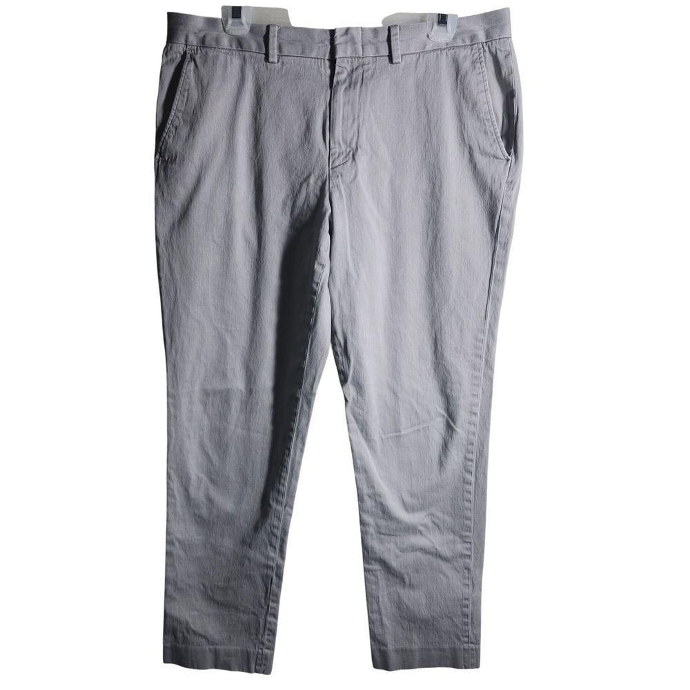 J Crew Bowery Stretch Slim Fit Chinos Pants‎ Light Gray Mens 34x32